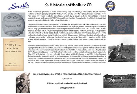 Historie Snails Cz Softball Team Kunovice