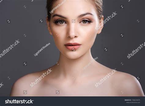 Beautiful Nude Woman Makeup Looking Camera Stock Photo Shutterstock