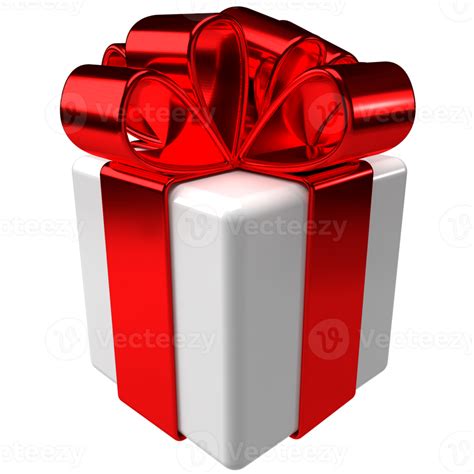 3d T Box Icon Christmas Holiday White Red T Wrap 15271867 Png