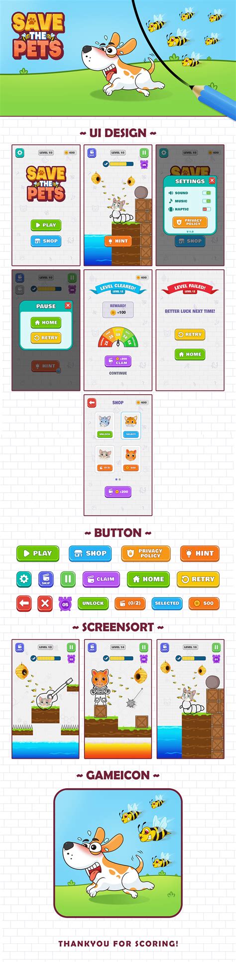 Save The Pets Game :: Behance