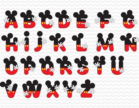 Mickey Mouse Alphabet Printables