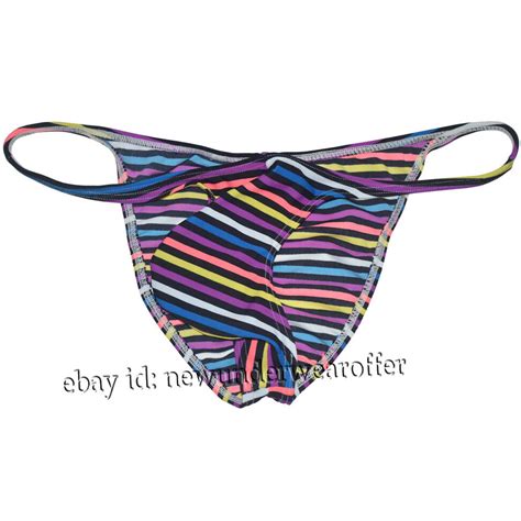 Mens Pucker Back Bikini Briefs Underwear Fitness Pouch String Skimpy Briefs Swim Ebay