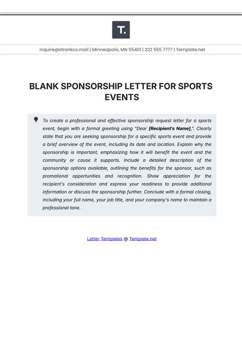 FREE Sports Sponsorship Letter Templates Basketball Team Sponsorship