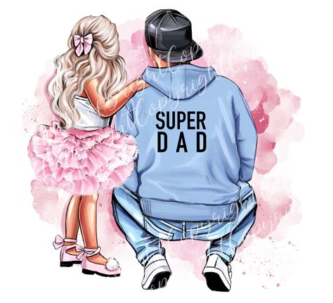 Dad And Daughter Clipart Dad Daughter Clipart Sticker Dad Day