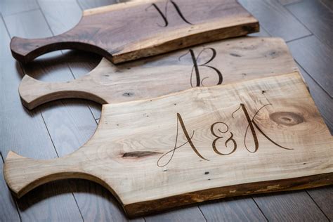 Personalized Charcuterie Board Engraved Monogram Live Edge Etsy