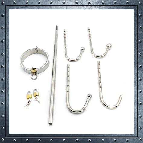 Adjustable Stainless Steel Anal Hook And Collar Boom Restraint Strap Padlock Heavy Metal Butt
