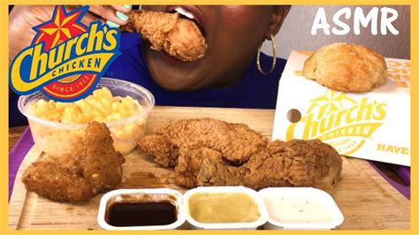 Asmr Church S Fried Chicken Extreme Crunchy Eating Sounds No