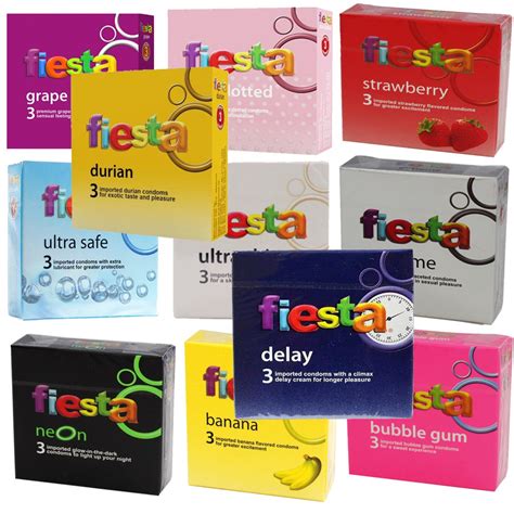 Jual Kondom Fiesta Strawberry Banana Durian Delay Isi 3 Privasi