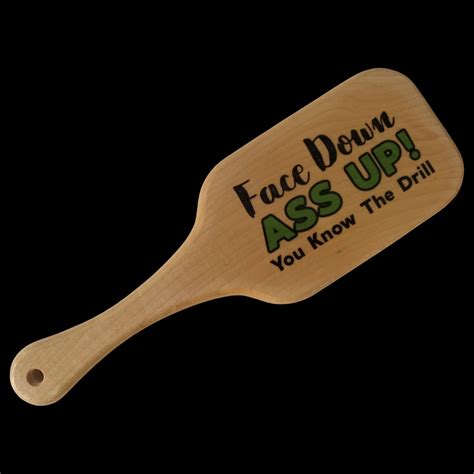Xl Brush Size Face Down Ass Up Wood Spanking Paddle X X Etsy