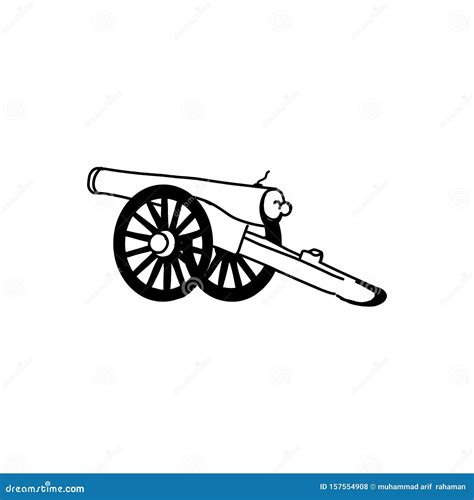 Vector Ancient Cannon Stock Vector Illustration Of Design