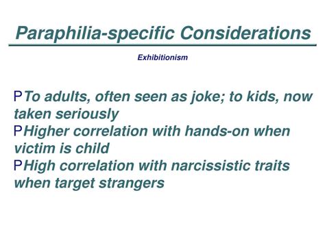 Ppt Not Just A Sex Offender Paraphilias And Other Complicating Conditions Powerpoint