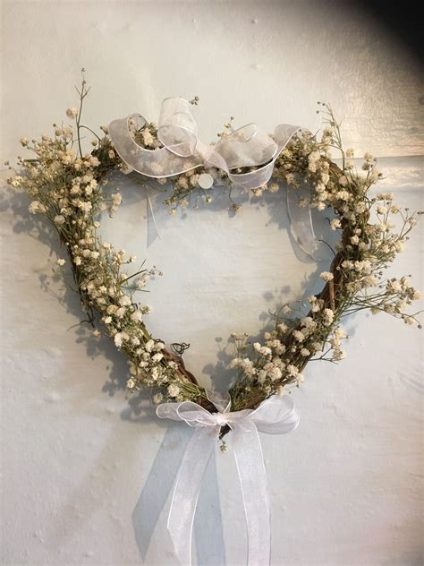 Heart Shaped Dried Flower Wreath Etsy