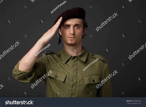 Young Military Red Beret Green Uniform Stock Photo 448580506 | Shutterstock