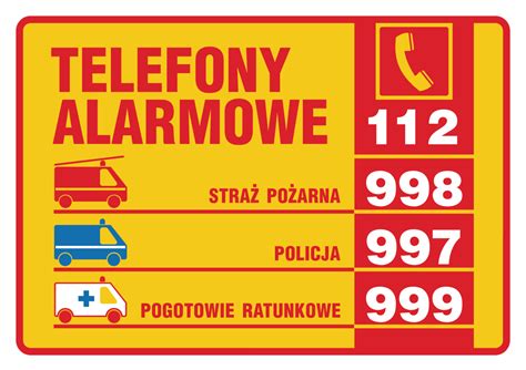 Numery Alarmowe Dla Dzieci Do Wydruku Centrum Pomys W