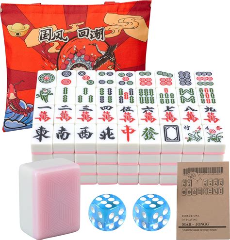 Yiniuren 16 Inch Chinese Mahjong Set Large Mahjong Tiles