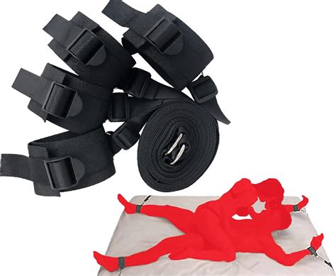 Sex Bondage Set Bett Fesseln Hart Bondageset Bed Handcuffs Extrem Stabiles BDSM Fesselset Sex