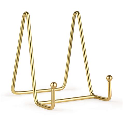 Buy Mocoosy 2 Pack 4 Inch Gold Plate Stands For Display Metal Square