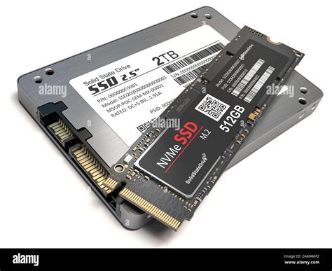 Diferentes Tipos De Unidades De Disco Ssd Aisladas Sobre Fondo Blanco Ssd Clásico Y Ssd M2