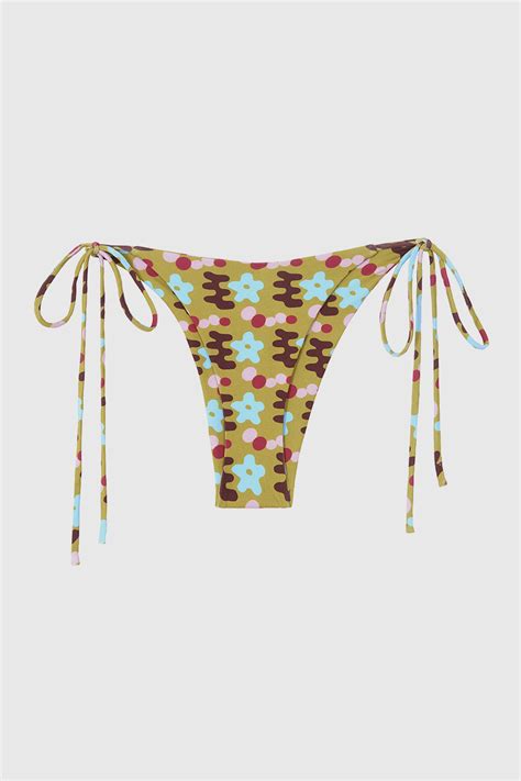 Reiner Bas De Bikini Vert Fleurs