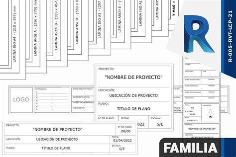 Familia Revit Pack de Láminas y Cajetines Planos Tu Proyecto Ya