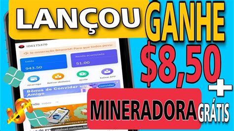 NOVA PLATAFORMA DE MINERAÇÃO GANHE 8 50 NO CADASTRO SAQUE NO FREE