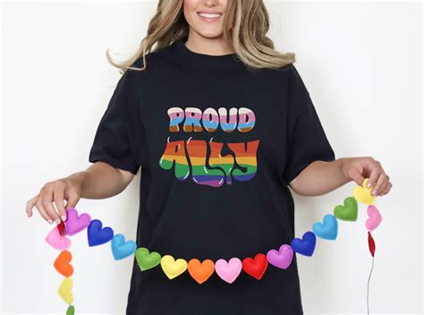 Pride Tee Shirt Proud Ally Tee Shirt Gay Pride Tee Pride Festival Shirt LGBTQIA Tee