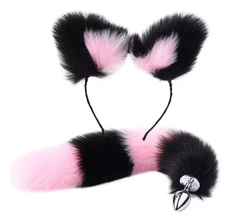 Kit Orelhas Plug Anal Cauda Grampos Coleira Brinde MercadoLivre