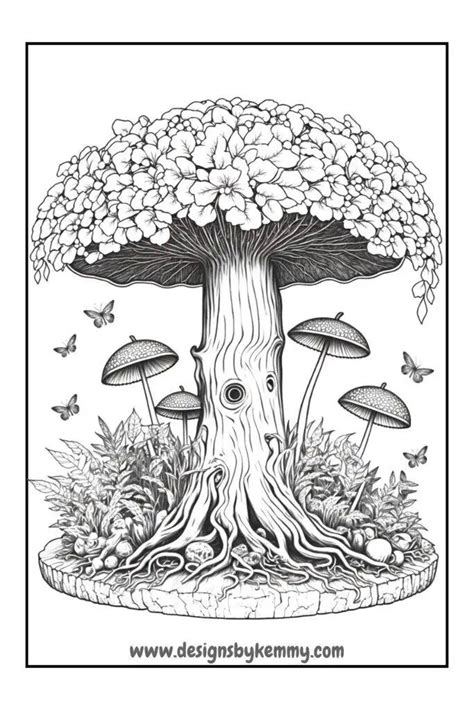 Mushroom Coloring Pages For Adults ColorfulFam Free Premium