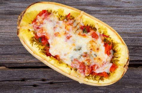 Healthy Whole30 Low Carb Meatball Stuffed Spaghetti Squash Recipe