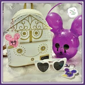 Mr Mouse Shaped Balloon Purse Charm Snap Tab ITH Digital Machine