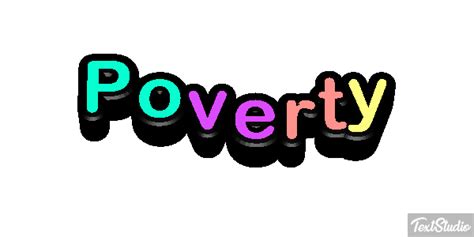 Poverty Word Animated GIF Logo Designs