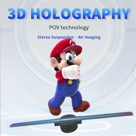 Naked Eye D Holographic Suspended Projection Advertising Machine Led Fan Aerial Imaging Ultra