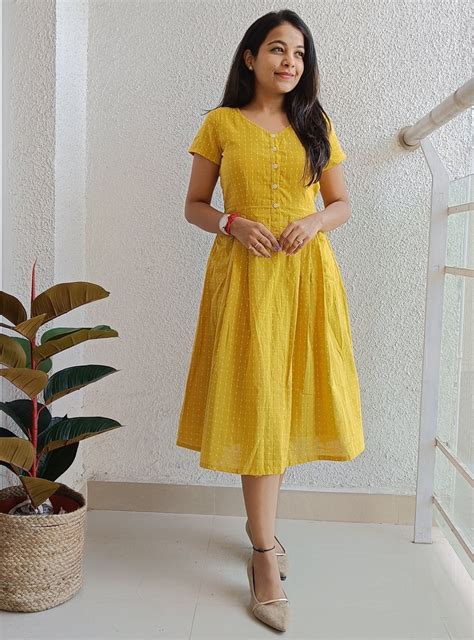 Yellow Handloom Dress Pre Order Silayi