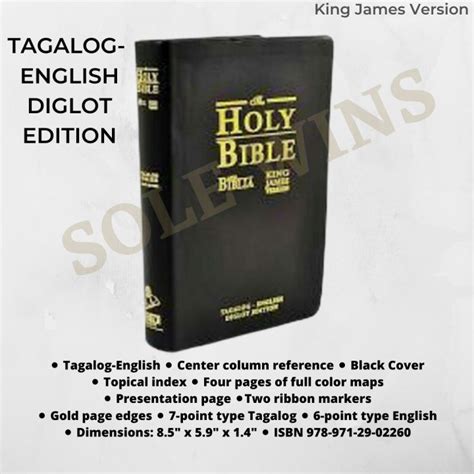 SOLE WINS KJV BLACK ENGLISH TAGALOG DIGLOT BIBLE Lazada PH