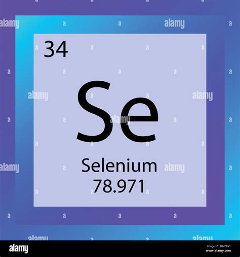 Se Selenium Chemical Element Periodic Table Single Element Vector Illustration Non Metals