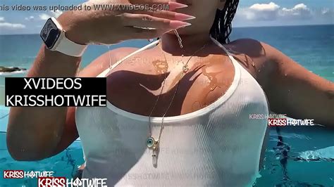 Kriss Hotwife Bikini Totalmente Transparente Mostrando Os Peitos Na