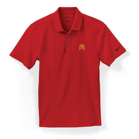 Men's Red Nike Micro Pique Polo - Smilemakers | McDonald's approved ...