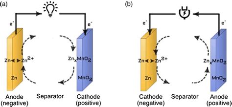 Schematic Diagram Of ZIB A Battery During Discharge Zn Anode And