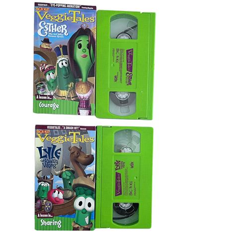 Veggie Tales Vhs Lot Of 9 Tapes Vhs Gdc Grelly Usa