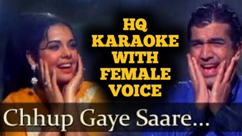 Chhup Gaye Sare Nazare Karaoke With Female Voice Rajesh Khanna YouTube