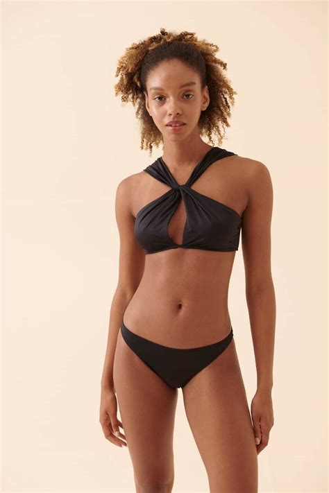 Çapraz Bağlamalı Bikini Siyah Roman