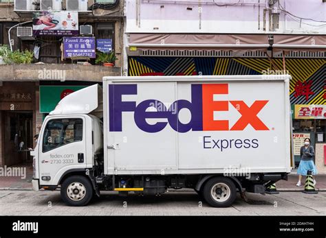 fedex truck china  res stock photography  images alamy