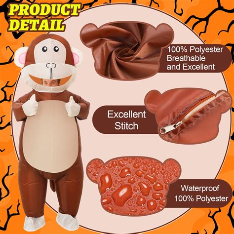 Snapklik.com : Monkey Costume Inflatable Adult 5-6 Ft Monkey Costume