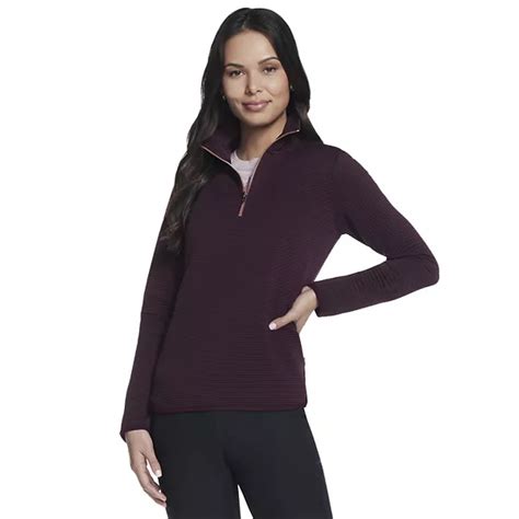 Womens Skechers® Softknit Ottoman Ribbed Pullover