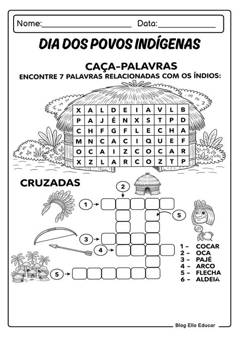 Atividade Povos Indigenas 3 Ano - Atividades sobre povos Indígenas 3° ano: material gratuito para imprimir