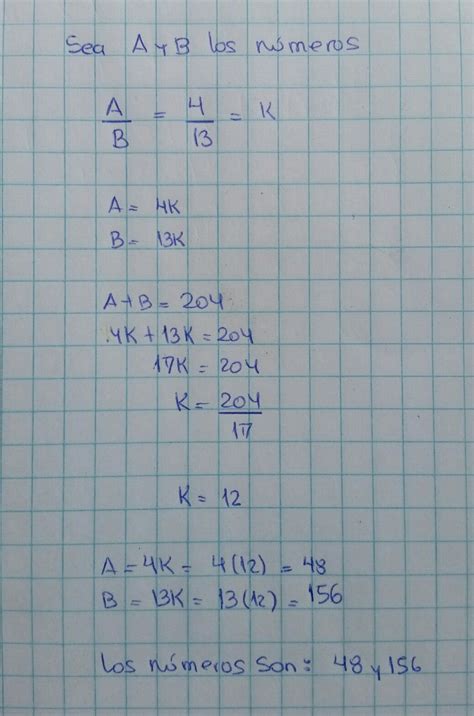 La Razon De 2 Numeros Es 413 Y Su Suma Es 204 Hallar El Menor De Los Numeros Brainlylat