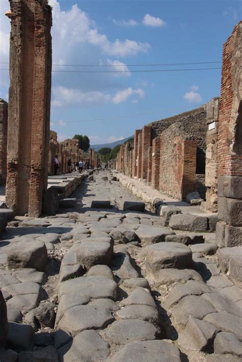 Via Stabiana September Looking North Between Vii And Ix