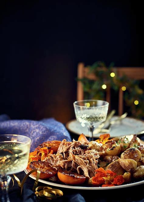 Slow Cooked Pork Neck With Star Anise Orange Chili And Small Potatoes Photograph By Great