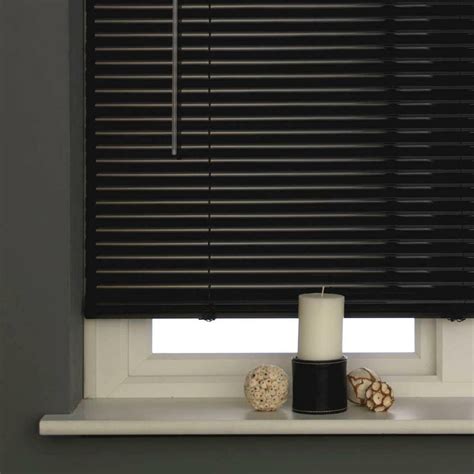 black plain pvc blinds window venetian blind easy fit home office wood