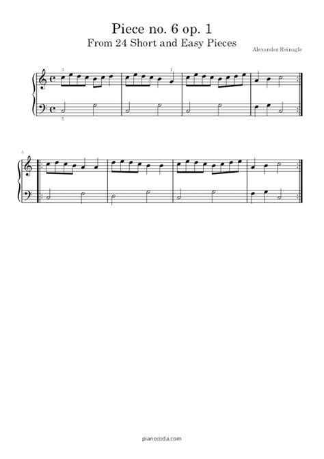 Free Easy Piano Sheet Music for Beginners in PDF